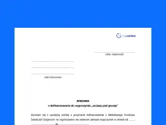 Wniosek o dofinansowanie do wypoczynku „wczasy pod gruszą”. Formularz zawiera pola na dane pracownika, datę i miejscowość.