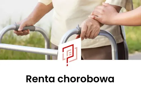 Osoba starsza z pomocą balkonika i opiekuna. Zastanawiasz się nad rentą chorobową po 50 roku życia?