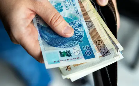 Dłoń trzyma polskie banknoty 50 i 200 zł. Zastanawiasz się nad nowymi zasadami przejścia na emeryturę? Tabela z wyliczeniami pomoże!