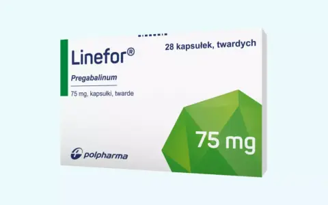 Linefor 75 mg pomaga w leczeniu bólu neuropatycznego, padaczki i zaburzeń lękowych. Opakowanie zawiera 28 kapsułek.