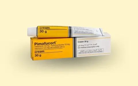 Pimafucort maść 30g, krem z natamycyną i hydrokortyzonem. Stosowany na receptę.