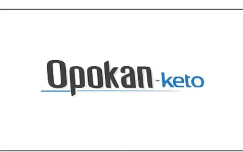 Logo z napisem "Opokan-keto". Nazwa sugeruje produkt wspierający dietę ketogeniczną.