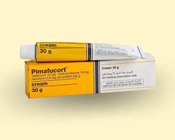 Pimafucort maść 30g, krem z natamycyną i hydrokortyzonem. Stosowany na receptę.