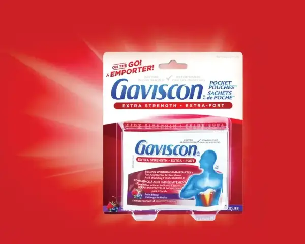 Opakowanie Gaviscon Extra Strength, idealne na zgagę i niestrawność. Szybka ulga, gdy potrzebujesz.
