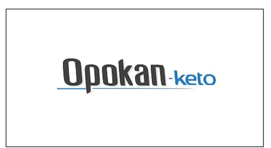 Logo z napisem "Opokan-keto". Nazwa sugeruje produkt wspierający dietę ketogeniczną.