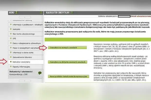 kalkulator emerytalny ZUS, wzór obliczania emerytury