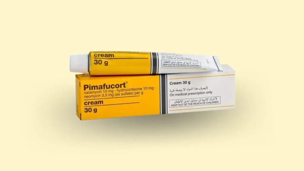 Pimafucort maść w tubce i pudełku, 30g. Krem na receptę, zawiera natamycynę i hydrokortyzon.