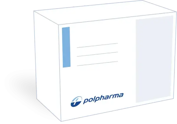 Białe opakowanie leku z logo Polpharma. Może zawierać metronidazol maść.